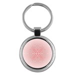 Pink Elegant Damask Key Chain (Round) Front