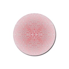 Pink Elegant Damask Drink Coaster (round) by ADIStyle
