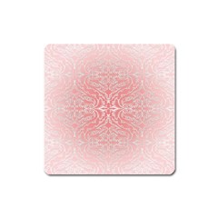 Pink Elegant Damask Magnet (square) by ADIStyle