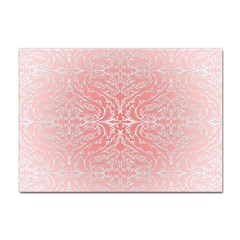 Pink Elegant Damask A4 Sticker 100 Pack