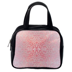 Pink Elegant Damask Classic Handbag (one Side) by ADIStyle