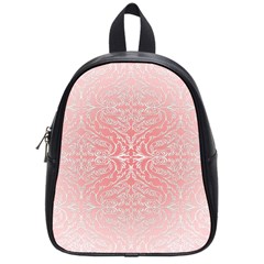 Pink Elegant Damask School Bag (small) by ADIStyle