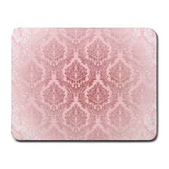 Luxury Pink Damask Small Mouse Pad (rectangle) by ADIStyle