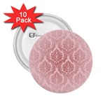 Luxury Pink Damask 2.25  Button (10 pack) Front