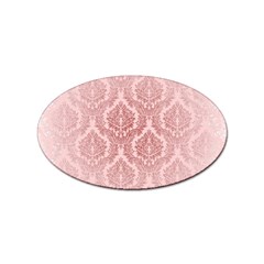 Luxury Pink Damask Sticker (oval)