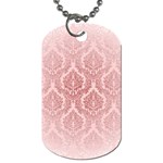 Luxury Pink Damask Dog Tag (One Sided) Front