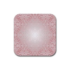 Pink Damask Drink Coaster (square)