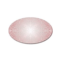 Pink Damask Sticker (oval) by ADIStyle