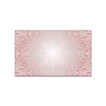 Pink Damask Sticker (Rectangle) Front