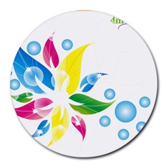 Flower  Design 8  Mouse Pad (round)