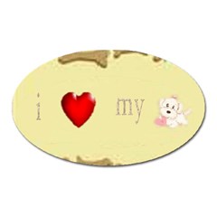 I Love My Dog! Ii Magnet (oval) by mysticalimages