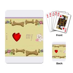 I Love My Dog! Ii Playing Cards Single Design by mysticalimages