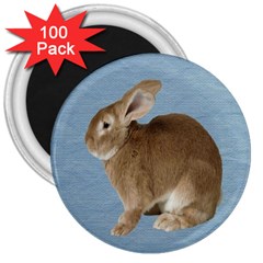 Cute Bunny 3  Button Magnet (100 Pack) by mysticalimages