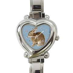 Cute Bunny Heart Italian Charm Watch  by mysticalimages