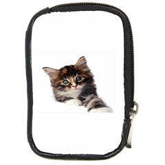 Curious Kitty Compact Camera Leather Case