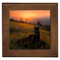 Evening Rest Framed Ceramic Tile