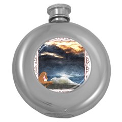 Stormy Twilight [framed] Hip Flask (round)