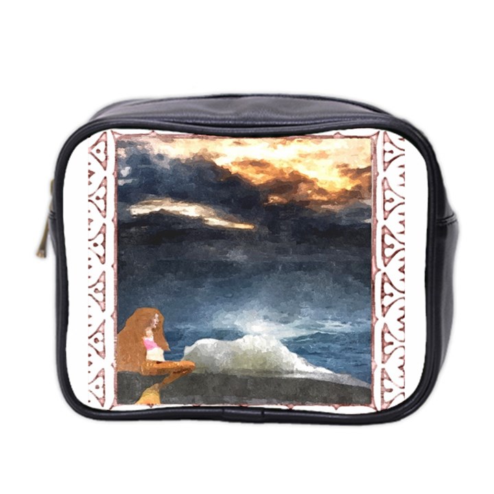 Stormy Twilight [Framed] Mini Travel Toiletry Bag (Two Sides)