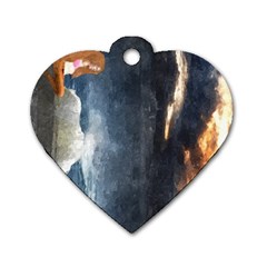 Stormy Twilight  Dog Tag Heart (one Sided)  by mysticalimages