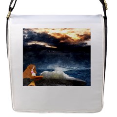 Stormy Twilight  Flap Closure Messenger Bag (small)