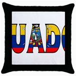 Ecuador Black Throw Pillow Case Front