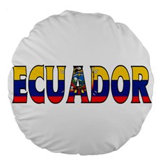 Ecuador 18  Premium Round Cushion  by worldbanners