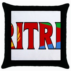 Eritrea Black Throw Pillow Case by worldbanners