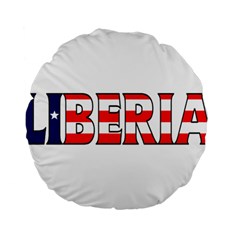 Liberia 15  Premium Round Cushion  by worldbanners