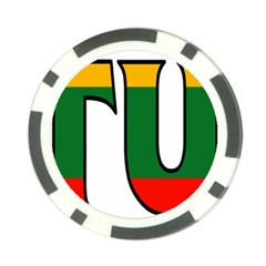 Lithuania Poker Chip by worldbanners