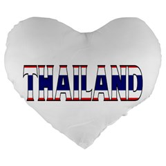 Thailand 19  Premium Heart Shape Cushion by worldbanners