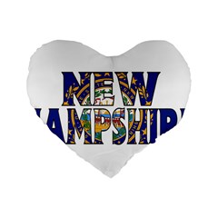 New Hampshire 16  Premium Heart Shape Cushion 