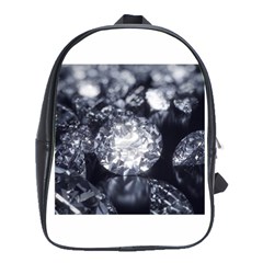 15661082 Shiny Diamonds Background School Bag (large) by StephentKent