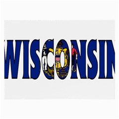 Wisconsin Glasses Cloth (large) by worldbanners