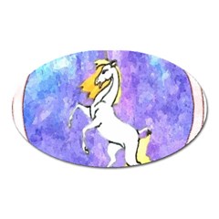 Framed Unicorn Magnet (oval) by mysticalimages