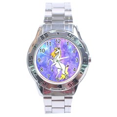 Framed Unicorn Stainless Steel Watch (men s) by mysticalimages