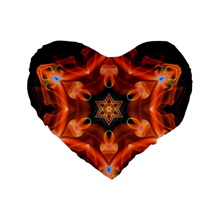 Smoke Art 1 16  Premium Heart Shape Cushion 