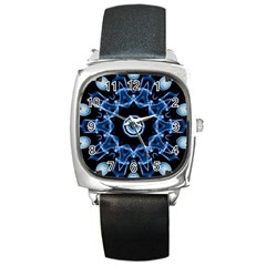 Abstract Smoke  (3) Square Leather Watch by smokeart