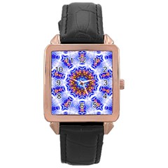 Smoke Art  (6) Rose Gold Leather Watch  by smokeart