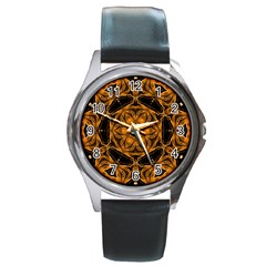  Smoke Art (14) Round Metal Watch (silver Rim)