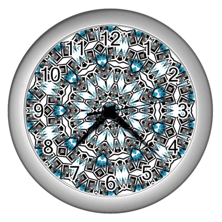  Smoke art (24) Wall Clock (Silver)