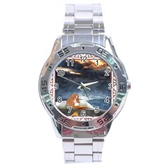 Stormy Twilight Ii [framed]  Stainless Steel Watch (men s) by mysticalimages