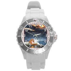 Stormy Twilight Ii [framed]  Plastic Sport Watch (large) by mysticalimages