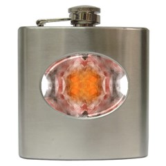 Seamless Background Fractal Hip Flask by hlehnerer