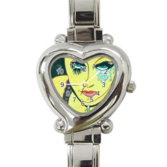 Missing You  Retro Heart Italian Charm Watch  by JacklyneMae