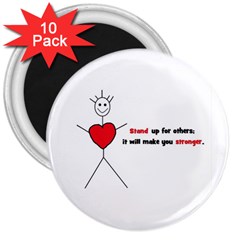 Antibully Lk 3  Button Magnet (10 Pack) by createdbylk