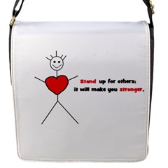 Antibully Lk Flap Closure Messenger Bag (small) by createdbylk