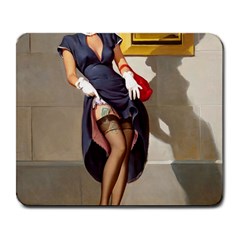 Retro Pin-up Girl Large Mouse Pad (rectangle) by PinUpGallery