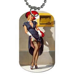 Retro Pin-up Girl Dog Tag (one Sided) by PinUpGallery