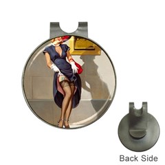 Retro Pin-up Girl Hat Clip With Golf Ball Marker