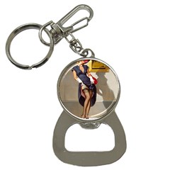 Retro Pin-up Girl Bottle Opener Key Chain